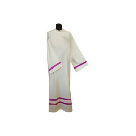 Aube sacerdotale en lin - inserts violets