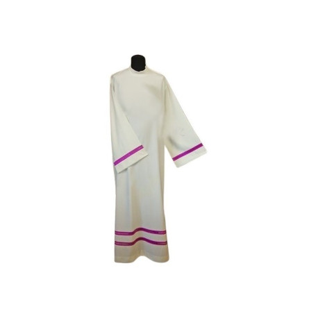 Aube sacerdotale en lin - inserts violets