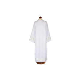 Aube de prêtre avec insertion de coton blanc, guipure (23)
