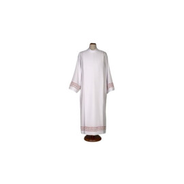 Aube blanche de prêtre avec doublure canonique (24)