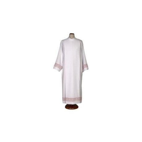 Aube blanche de prêtre avec doublure canonique (24)
