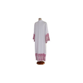 Aube blanche de prêtre avec doublure canonique (25)