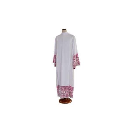 Aube blanche de prêtre avec doublure canonique (25)