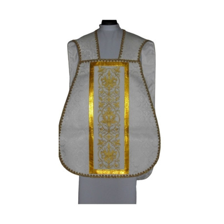 Chasuble romaine blanche - IHS (57)