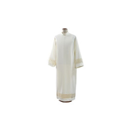 Aube de prêtre écrue avec insert en coton (29)