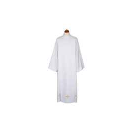 Aube de prêtre blanche avec broderie décorative (31)