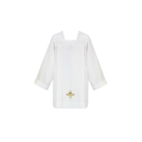 Surplis de prêtre - broderie poisson d'or (2)