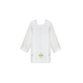 Surplis de prêtre - broderie or Croix de Jérusalem (3)