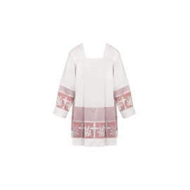Surplis de prêtre avec dentelle - doublure rouge (d5)