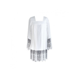 Surplis de prêtre avec guipure IHS