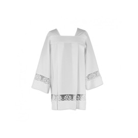 Surplis de prêtre avec pattes - dentelle IHS (10)