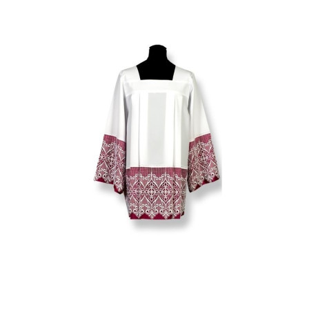 Surplis canonique - doublure violette