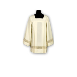 Empiècement en georgette surplombant - écru