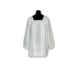 Surplis de prêtre en georgette blanche