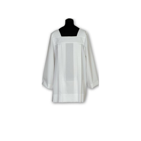 Surplis de prêtre en georgette blanche