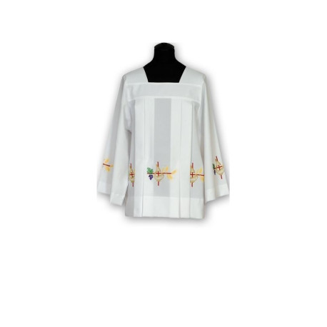 Surplis en georgette brodée (7)