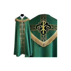 Chape brodée Alpha Omega, couleurs liturgiques (17)