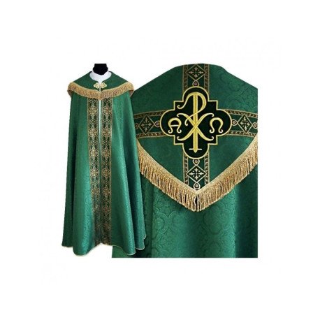 Chape brodée Alpha Omega, couleurs liturgiques (17)
