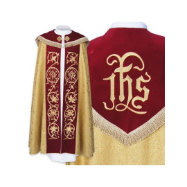 Chape liturgique brodée avec IHS (22)