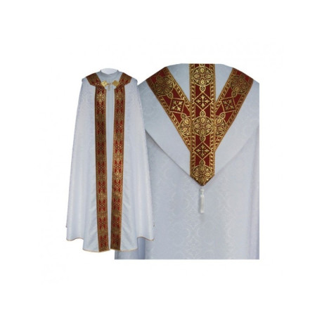 Chape semi-gothique (couleurs liturgiques) - rayures tissées, jacquard (26)