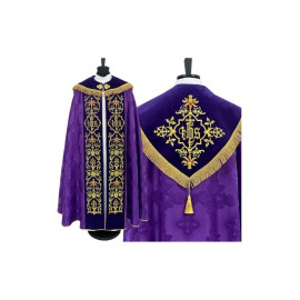 Chape brodée violet (90)