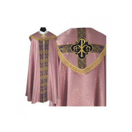 Chape gothique brodée - couleur rose pâle (92)
