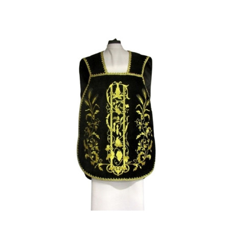 Chasuble romaine en velours - Symbole eucharistique (83)