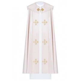 Chape liturgique Croix brodée - écru (41)