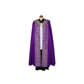 Damas brodé pour chape violette (60)