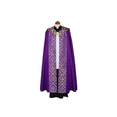 Damas brodé pour chape violette (60)