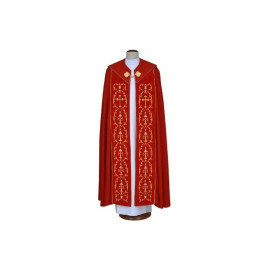 Chape rouge brodée (68)