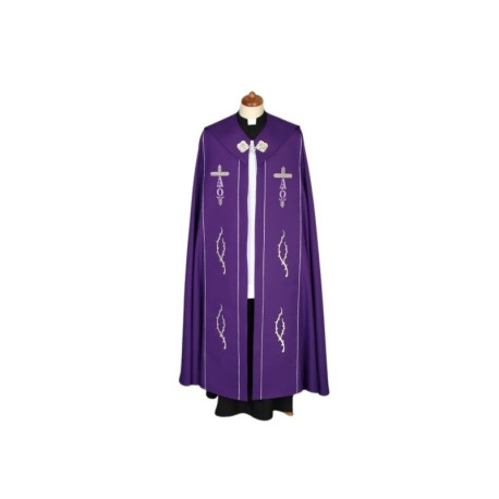 Cape violette brodée Alpha et Omega (72)