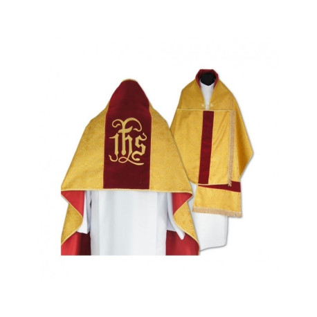Voile liturgique velours - or IHS (31)