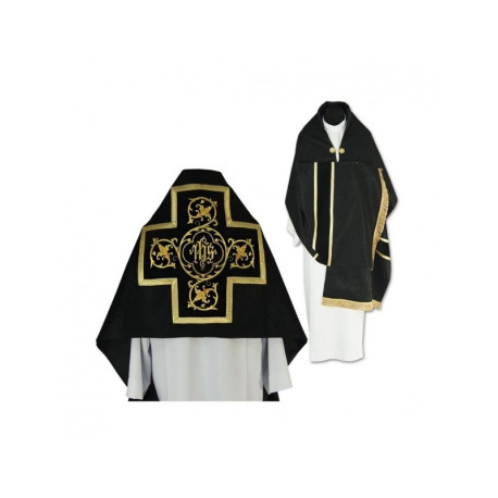 Voile liturgique noir avec glands (40)