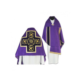 Voile liturgique violet avec glands (42)