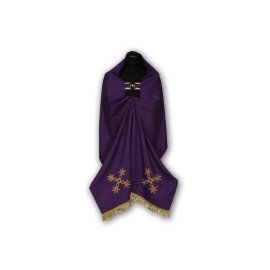 Voile brodé violet
