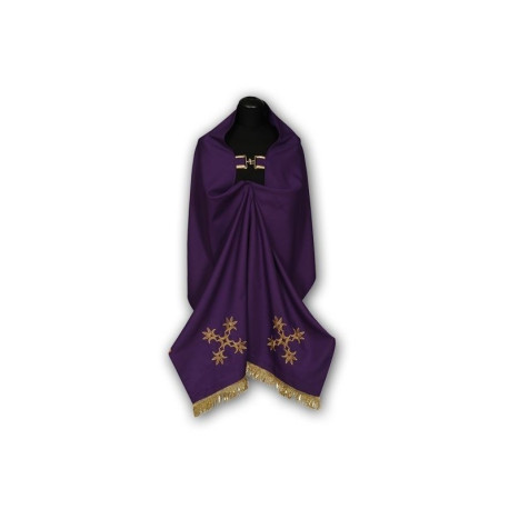 Voile brodé violet