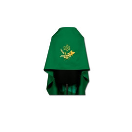 Voile brodé vert IHS