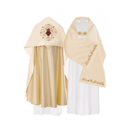 Voile liturgique - Cœur de Jésus brodé (21)