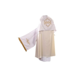 Voile d'épaule liturgique écru/or (45)