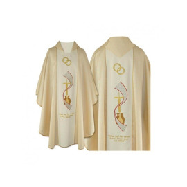 Chasuble de mariage brodée d'or (A)