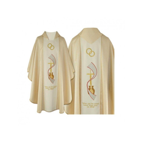 Chasuble de mariage brodée d'or (A)