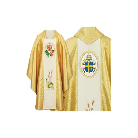 Chasuble à l'effigie de Jean-Paul II