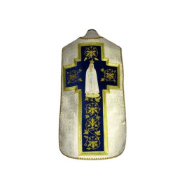 Chasuble romaine brodée Notre-Dame de Fatima