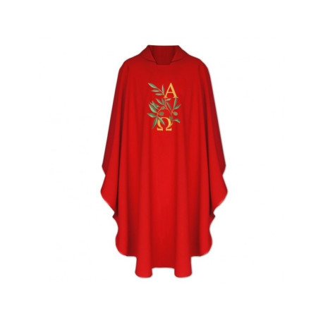 Chasuble Alpha Omega+paillettes (couleurs liturgiques)