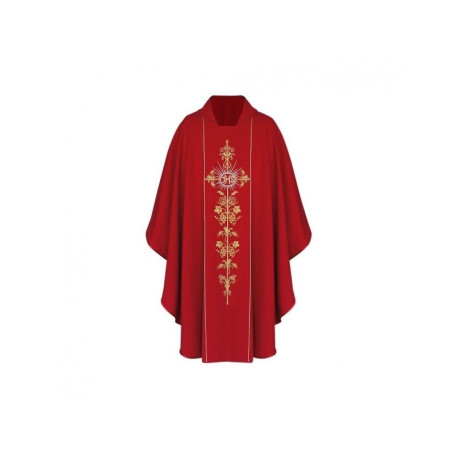 Chasuble gothique IHS - couleurs liturgiques (1)