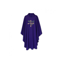 Chasuble Croix gothique, oreilles - couleurs liturgiques (2)