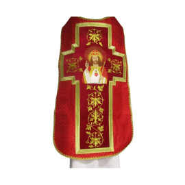 Chasuble romaine brodée Christ Roi (2)