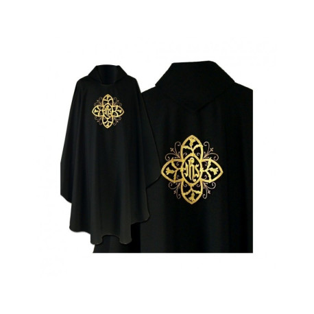 Chasuble gothique IHS - couleurs liturgiques (7)
