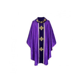 Chasuble croix gothique - couleurs liturgiques (8)